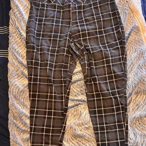 Torrid Black and Grey Plaid Pants